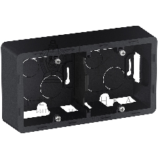 Коробка накладного монтажа 2 поста антрацит