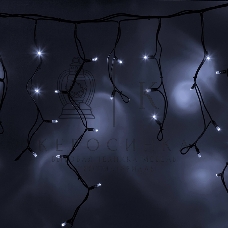 Гирлянда Neon-night Айсикл (бахрома) светодиодный, 5,6 х 0,9 м, с эффектом мерцания,черный провод 