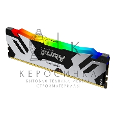 Оперативная память Kingston Fury Renegade, DDR5, 32Gb (1x32Gb), 6400MHz, CL32, DIMM, радиатор, RGB, серебристый/черный