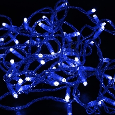 Гирлянда Neon-night Нить 10м, с эффектом мерцания, прозрачный ПВХ, 24В, синий