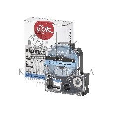 Кассета с лентой S'OK by Sakura Printing K3LBP для Epson, черный на синем, 9мм/8м