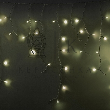 Гирлянда Neon-night Айсикл (бахрома) светодиодный, 5,6 х 0,9 м, с эффектом мерцания, БЕЛЫЙ провод 