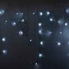 Гирлянда Neon-night Айсикл (бахрома) светодиодный, 5,6 х 0,9 м, с эффектом мерцания, БЕЛЫЙ провод 