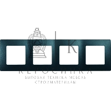 Рамка 4поста антрацит ETIKA