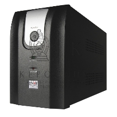 Источник бесперебойного питания Crown CMU-1000X (1000VA/600w; Off-Line; 2 х Euro с резервным питанием и фильтрацией; 12V7AH х 2; Металл)