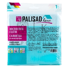Салфетка универс. Home Palisad из микрофибры 300x300 мм, голубая