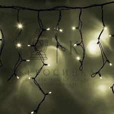 Гирлянда Neon-night Айсикл (бахрома) светодиодный, 5,6 х 0,9 м, с эффектом мерцания,черный провод 