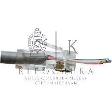 Коннектор LANMASTER RJ45 тип EZ, 8P8C, UTP, Cat.6, универсальный, со вставкой, покрытие 50 микрон,100 шт.