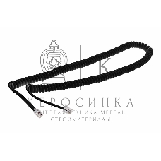 Телефонный шнур Rexant витой трубочный RJ-10(4P-4C), длина 4 м., черный