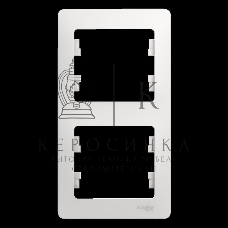 Рамка 2-м Glossa верт. белый SchE GSL000106