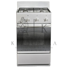 Плита газовая Flama CG 3202 W/B белый, конфорок 2 шт, духовка 30 л, 50 см x 85 см x 38 см