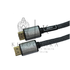 Кабель видео LAZSO WH-111-B HDMI (m)/HDMI (m) 1м. позолоченные контакты черный