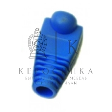 Защитные колпачки для кабеля 6,0мм cat.5, на соединение коннектора с кабелем, синий, 100 шт. в пчк