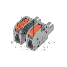 Клемма Rexant СМК 222-421R проходная разъемная 1 полюс серый 0,2-2,5/4 мм² (50 шт/уп)