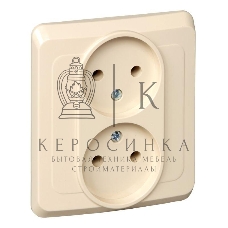 Розетка 2-м СП Этюд 16А IP20 без заземл. крем. SchE PC16-005K