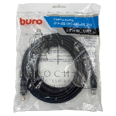 Патч-корд Buro UTP 4 пары cat.5e CCA molded 7м черный RJ-45 (m)-RJ-45 (m)