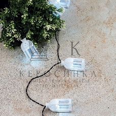 Каскад Lamper Керосиновая Лампа LED 5 м с выносной солнечной панелью 2 м и аккумулятором, IP65, 2 режима работы: мигание и постоянное теплое белое све