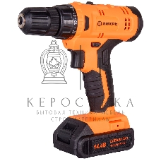 Дрель-шуруповерт аккумуляторная Вихрь ДА-14Л-2KА 72/14/20, Аккумуляторная, 14,4В, 2 АКБ, Кейс