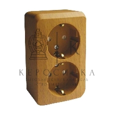 Розетка 2-м ОП Этюд Дача 16А защ. шторки с заземл. бук SchE PA16-008T