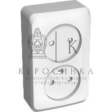 Розетка 2-м ОП Этюд 16А IP20 защ. шторки без заземл. белый SchE PA16-006B