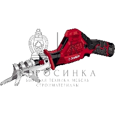 Пила сабельная. Зубр 12В, 1 АКБ (2А·ч), в коробке, СПЛ-125-21