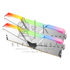 Оперативная память NETAC Shadow, DDR4, 16Gb (2x8Gb), 3200MHz, CL14, DIMM, с радиаторами, RGb, серебристый