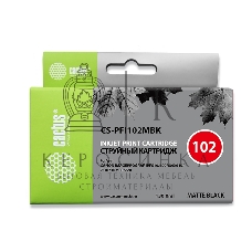 Картридж струйный Cactus CS-PFI102MBK черный матовый (130мл) для Canon iPF500/iPF600/iPF700/MFP M40/iPF765/LP17/LP24