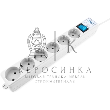 Фильтр-удлинитель Power Cube PRO, 1,9 м, LC контур, 16А/3,5кВт Surge protector Power Cube Pro 1,9 m, LC circuit, 6 outlets (белый) 16A/3,5kVt