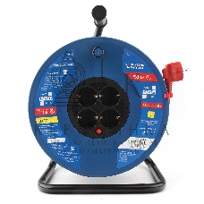 Удл. на пласт. катушке “Power Cube” IP20 16А 50м ПВС 3x1,5мм2 4 роз. с/з