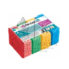 Губки для посуды Palisad Home Coral, 95x64x36 мм, 4 шт.