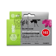 Картридж струйный Cactus CS-PFI102M пурпурный (130мл) для Canon IP iPF500/iPF600/iPF700/MFP M40/iPF765/LP17/LP24