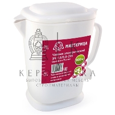 Чайник электрический Мастерица ЭЧ-1,0/0,8-220Б, пластиковый, белый, 1л, 800 Вт, (в уп. 10 шт)