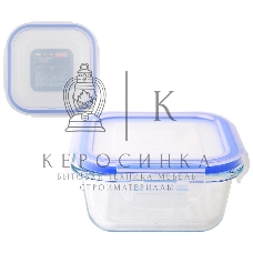 Контейнер из жаропрочного стекла с крышкой из поастика, 0,8 л, CRISTALLINO, tm Mallony