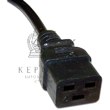 Шнур питания Lanmaster C19-C20, 3х1.5, 220В, 16А, черный, 3 м