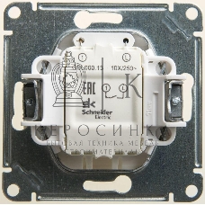 Механизм выключателя 1-кл. СП Glossa 10А IP20 10AX с подсветкой перламутр SchE GSL000613