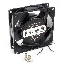 Вентилятор для корпуса Gembird черный, 92 мм, 2400 об/мин, 31.5 дБ, 2 pin