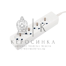 Удлинитель PROconnect 4 гнезда, 5 м, 3х0.75 мм², с/з, белый