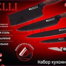 Набор ножей KELLI KL-2034 с алмазным покрытием 6 предметов (1x10)