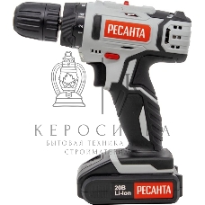 Дрель-шуруповерт аккумуляторная Ресанта ДА-20-2ЛК 75/14/11, Аккумуляторная, 20В, 2 АКБ, Кейс