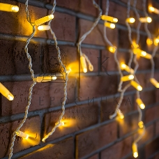 Гирлянда Neon-night Айсикл (бахрома) светодиодный, 4,8 х 0,6 м, белый провод, 230 В, диоды теплый белый, 176 LED