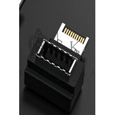 Переходник USB Type E мама-папа угловой