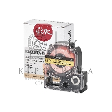 Кассета с лентой S'OK by Sakura Printing K5DBF для Epson, черный на флуоресцентном оранжевом, 18мм/5м