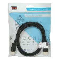 Кабель аудио-видео Buro V.1.2 DisplayPort (m)/DisplayPort (m) 2м. позолоченные контакты черный