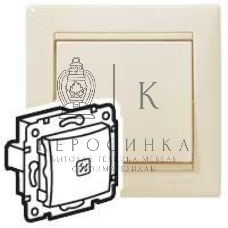 Механизм выключателя 1-кл. СП Valena 10А IP31 с подсветкой сл. кость (DIY-упак.) Legrand 695601