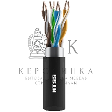 Кабель информационный NTSS NTSS-OUT-FTP4-5Е-PE-BL кат.5E F/UTP 4X2X24AWG PE внешний 305м черный