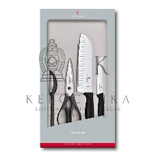 Набор ножей кухонных Victorinox Swiss Classic Kitchen (6.7133.4G) компл.: 4 шт черный, подар. коробка