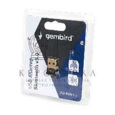 Адаптер Bluetooth Gembird, BTD-MINI5-2, ультратонкий корпус, v.5.0, 10 м, USB