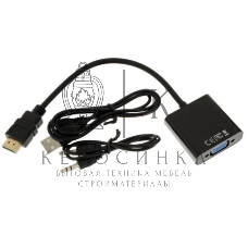 Адаптер HDMI (M)-VGA (F) 00-00027496 черный GOPOWER