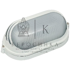 Светильник НПП 1407 60Вт E27 IP54 бел. овал ресничка ИЭК LNPP0-1407-1-060-K01