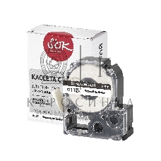 Кассета с лентой S'OK by Sakura Printing BLK5WBA11 для Epson, черный на белом, 11мм/2.5м